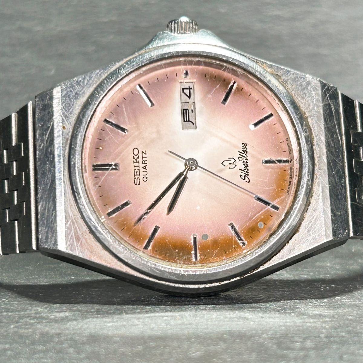 1979年代製 SEIKO セイコー Silver Wave シルバーウェーブ 5933-7000 腕時計 クオーツ アナログ カレンダー 亀戸製 メンズ 新品電池交換済の画像4
