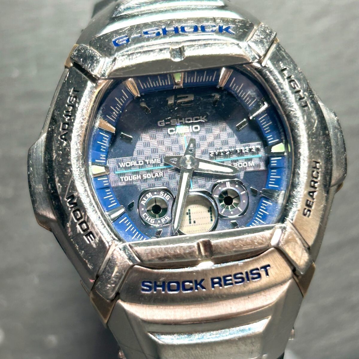 CASIO カシオ G-SHOCK ジーショック GW-1401 腕時計 タフソーラー アナデジ カレンダー 多機能 ラバーバンド ステンレススチール メンズの画像1