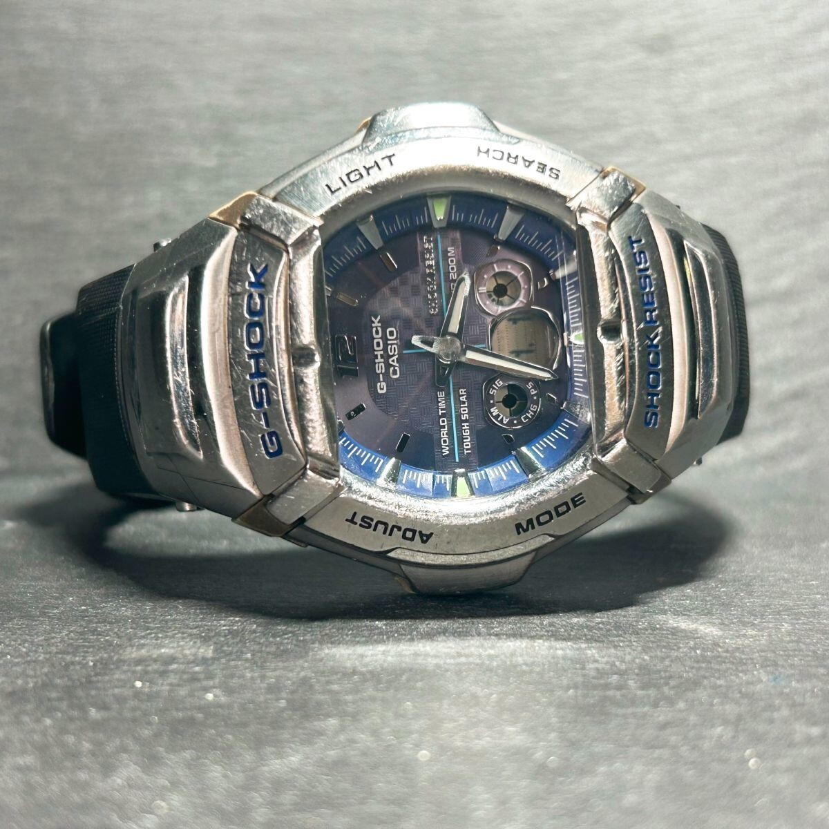 CASIO カシオ G-SHOCK ジーショック GW-1401 腕時計 タフソーラー アナデジ カレンダー 多機能 ラバーバンド ステンレススチール メンズの画像6