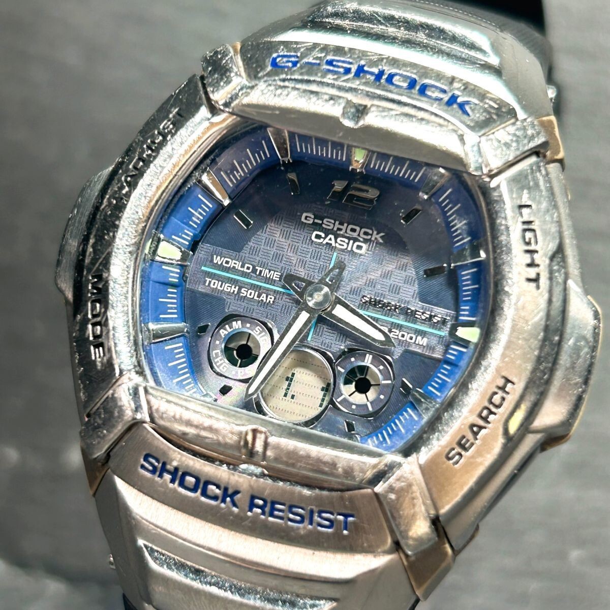CASIO カシオ G-SHOCK ジーショック GW-1401 腕時計 タフソーラー アナデジ カレンダー 多機能 ラバーバンド ステンレススチール メンズの画像2