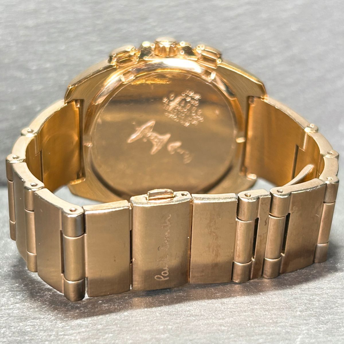  редкий Paul Smith Paul Smith 0520-T013694 наручные часы кварц аналог хронограф календарь Gold новый товар батарейка заменена рабочее состояние подтверждено 