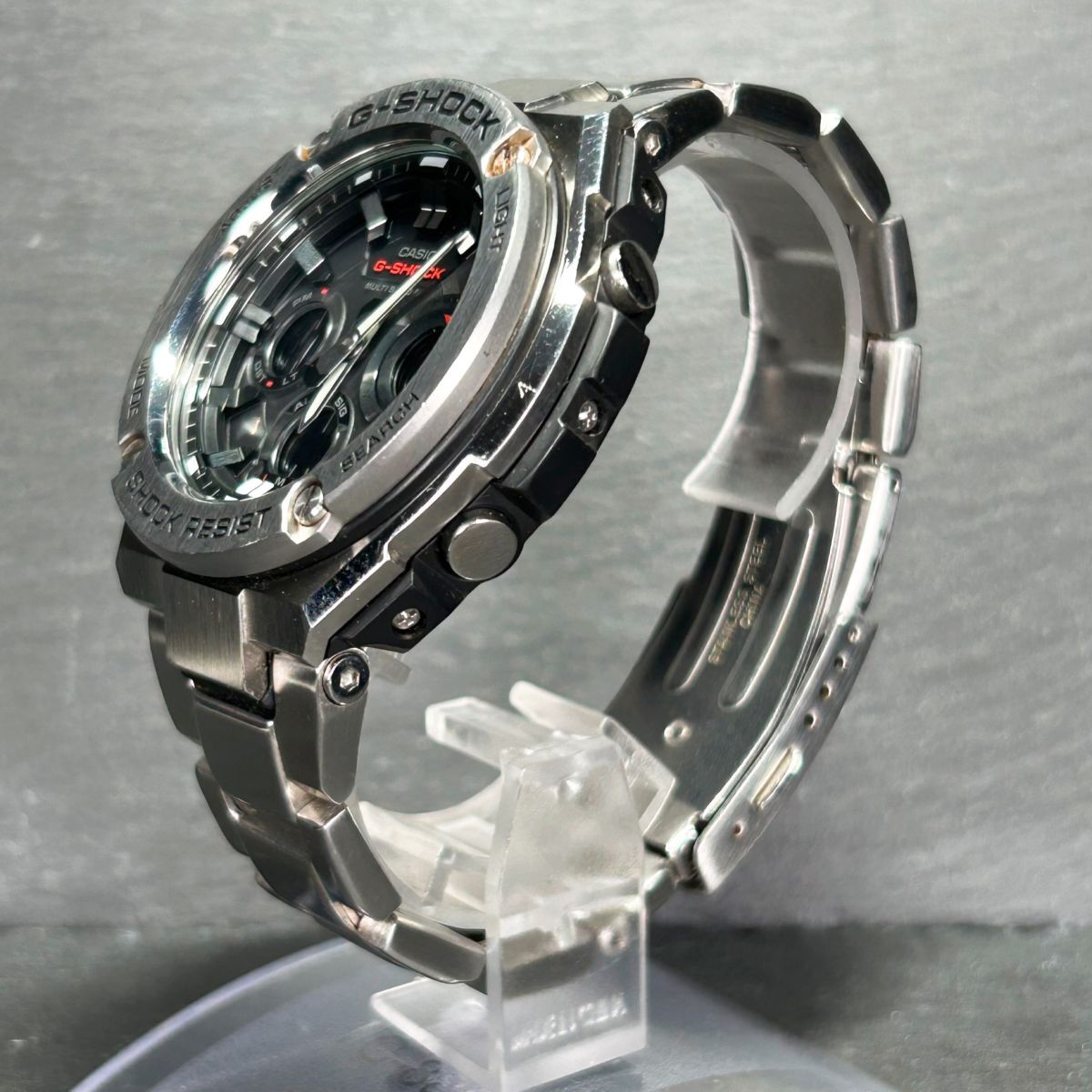 CASIO カシオ G-SHOCK ジーショック G-STEEL ジースチール GST-W110D-1A 腕時計 タフソーラー 電波ソーラー アナデジ 多機能 動作確認済みの画像6