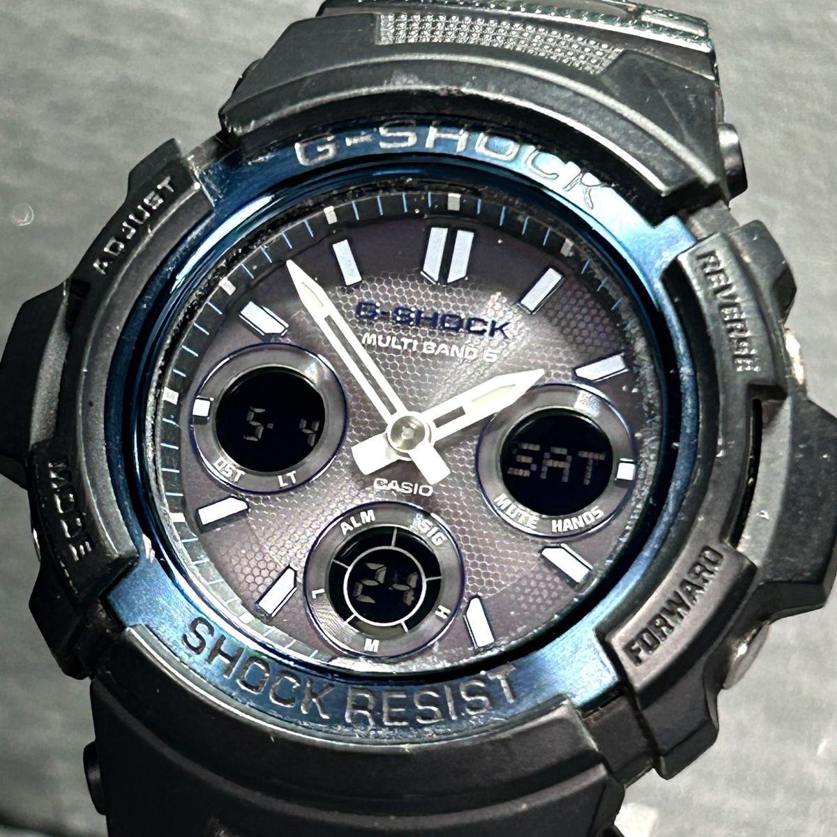 CASIO カシオ G-SHOCK ジーショック AWG-M100BC-2A 腕時計 タフソーラー 電波ソーラー アナデジ 多機能 コンポジットバンド 動作確認済みの画像2