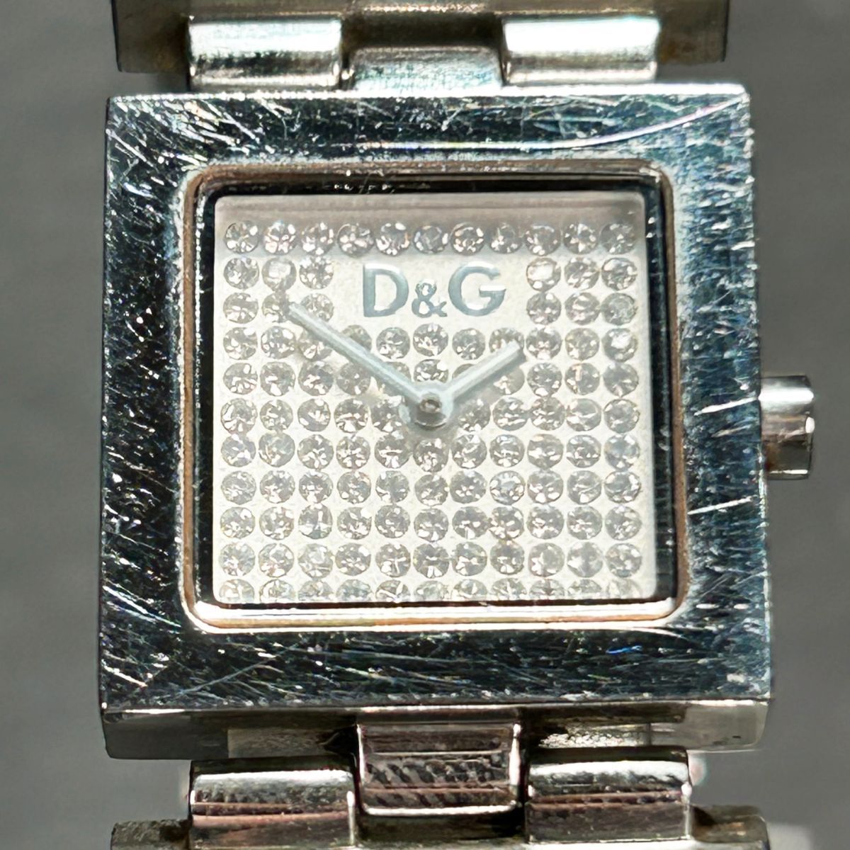 DOLCE＆GABBANA D&G ドルチェ＆ガッバーナ NIGHT&DAY DW0030 腕時計 クオーツ アナログ ラインストーン 新品電池交換済み 動作確認済みの画像3