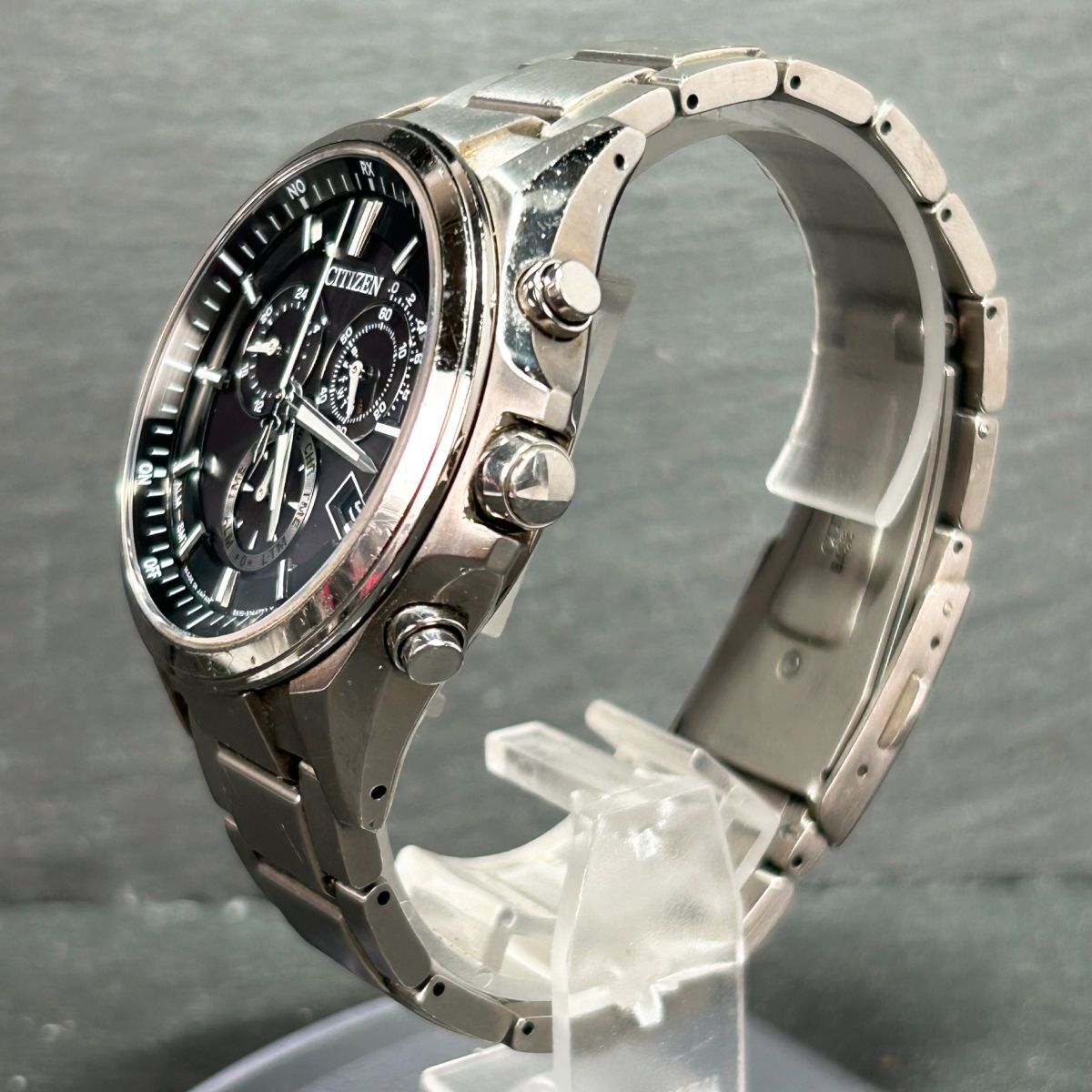 CITIZEN シチズン ATTESA アテッサ デュラテクト AT3050-51E 腕時計 電波ソーラー アナログ カレンダー チタニウム メンズ 動作確認済みの画像6