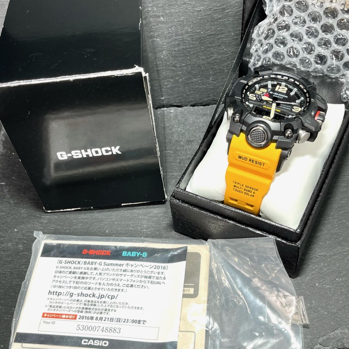 超美品 CASIO G-SHOCK カシオ ジーショック MUDMASTER マッドマスター GWG-1000-1A9 腕時計 ソーラー電波 デジタル アナログ ブラックの画像9