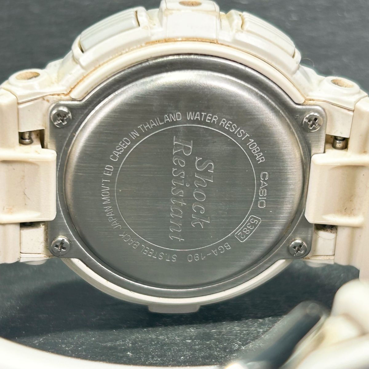 CASIO カシオ Baby-G ベビージー ビーチトラベラーBGA-190-7B 腕時計 クオーツ アナデジ 多機能 ホワイト× ブルー 新品電池交換済み_画像8