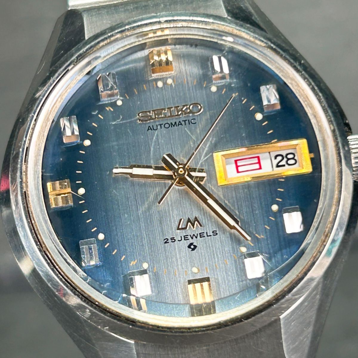 1970年代製 SEIKO セイコー LM ロードマチック 5306-7290 腕時計 自動巻き アナログ 諏訪精工舎 ステンレススチール カレンダー 動作確認済_画像1