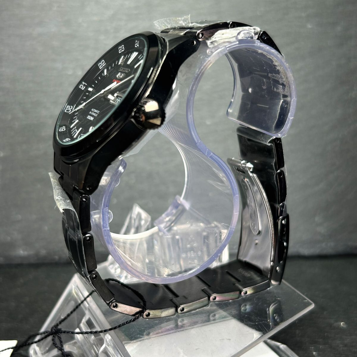 海外モデル 新品 SEIKO セイコー セイコー5 スポーツ SRP267J1 腕時計 自動巻き アナログ デイデイトカレンダー ブラック メンズ 裏スケ_画像4