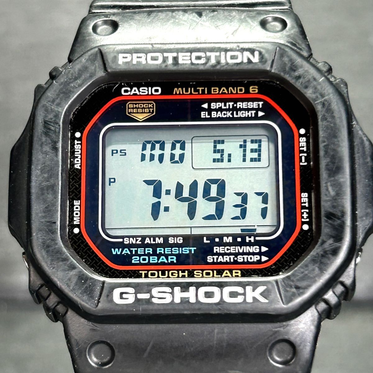 CASIO カシオ G-SHOCK ジーショック GW-M5610-1B 腕時計 タフソーラー 電波ソーラー デジタル 多機能 ブラック ステンレス 動作確認済み_画像3