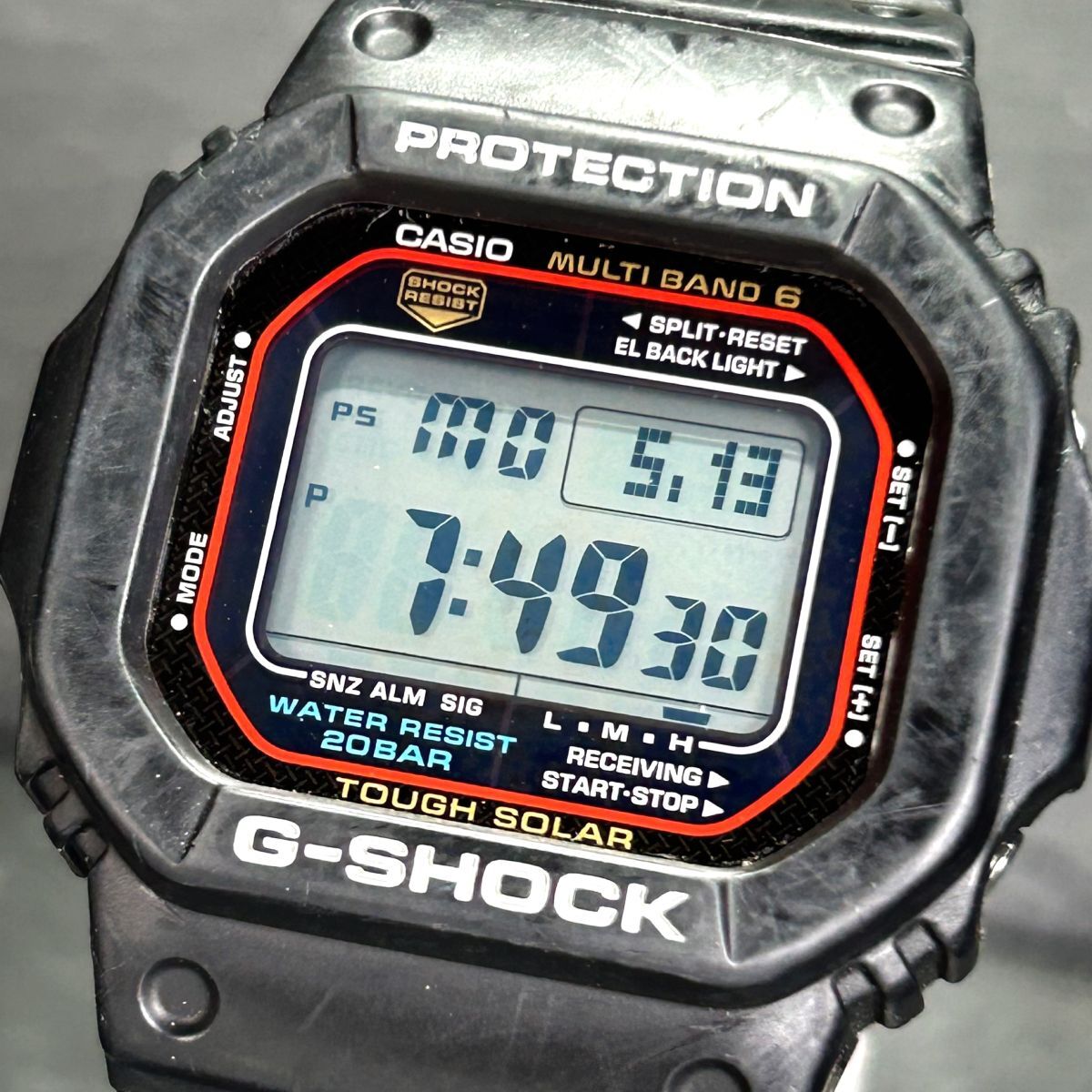 CASIO カシオ G-SHOCK ジーショック GW-M5610-1B 腕時計 タフソーラー 電波ソーラー デジタル 多機能 ブラック ステンレス 動作確認済み_画像2