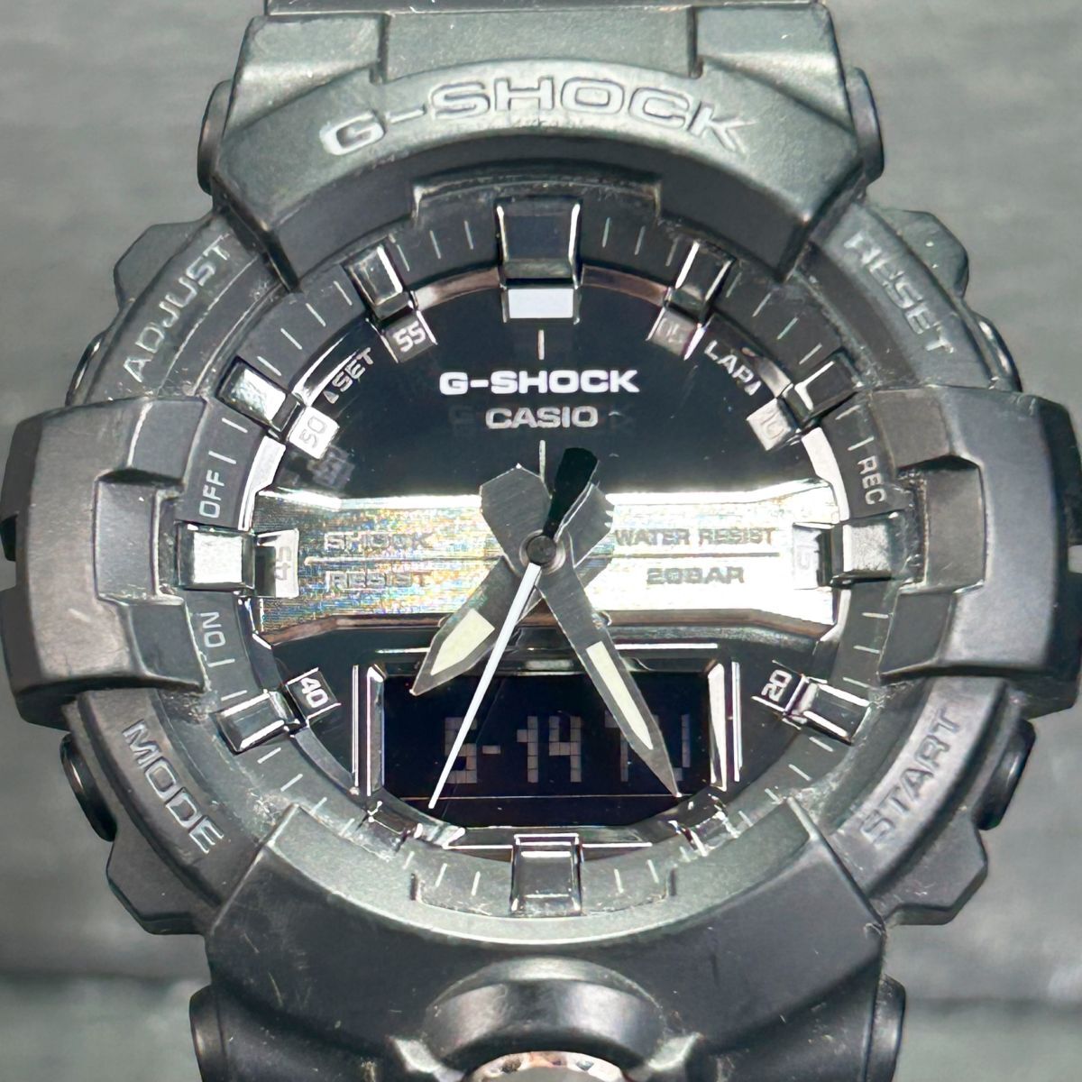 CASIO カシオ G-SHOCK ジーショック Garish ガリッシュ GA-810MMA-1A 腕時計 クオーツ アナデジ 多機能 ブラック×シルバー 新品電池交換済_画像3