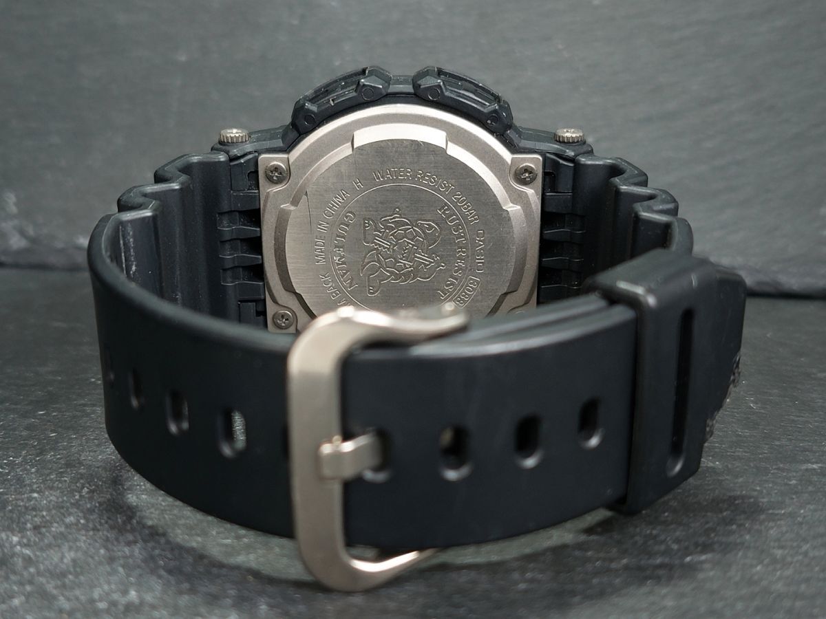 CASIO カシオ G-SHOCK ジーショック GULFMAN ガルフマン G-9100-1 メンズ デジタル 腕時計 ブラック ラバーベルト ステンレス 電池交換済み_画像7