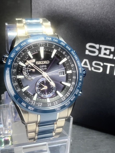 美品 セイコー SEIKO アストロン ASTRON メンズ GPS ソーラー 腕時計 チタン セラミック ブラック文字盤 7Xシリーズ SBXA019 7X52-0AF0_画像3