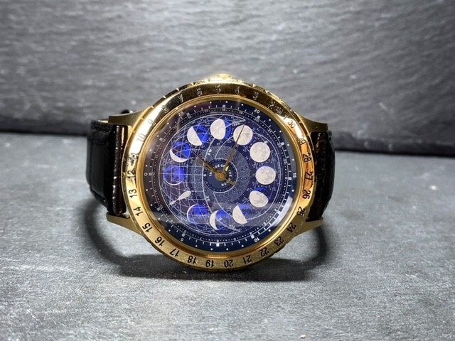 超レア品 新品 シチズン CITIZEN カンパノラ コスモサイン CAL-4P85 ブルー系文字盤 月齢ウォッチ QZ クオーツ メンズ 腕時計 コレクションの画像5