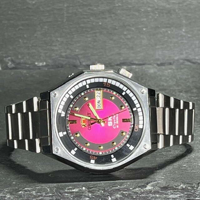ORIENT Orient SK Crystal SK crystal самозаводящиеся часы наручные часы RN-AA0B02R красный дата 21 камень внутренний оправа аналог переиздание модель 
