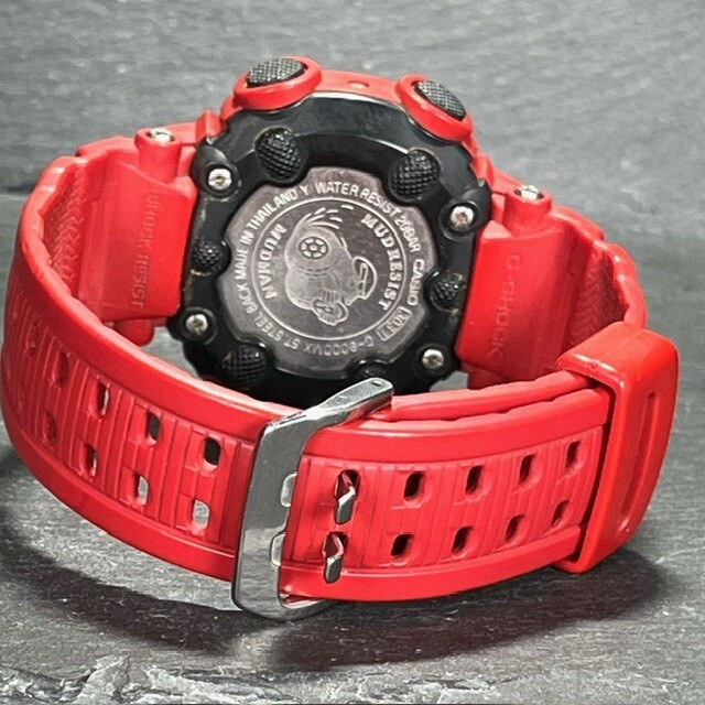 超美品 CASIO G-SHOCK カシオ ジーショック MUDMAN マッドマン G-9000MX-4JF 腕時計 クオーツ 海外モデル アナログ デジタル レッド メンズ_画像7