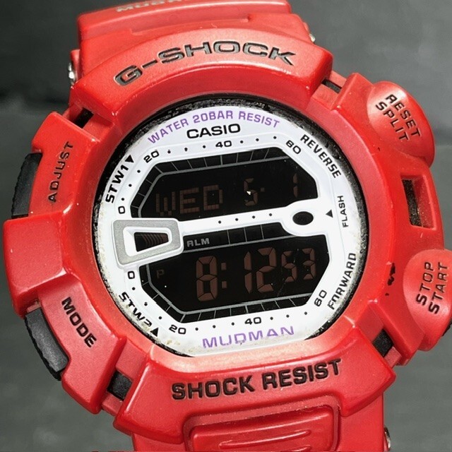 超美品 CASIO G-SHOCK カシオ ジーショック MUDMAN マッドマン G-9000MX-4JF 腕時計 クオーツ 海外モデル アナログ デジタル レッド メンズ_画像1