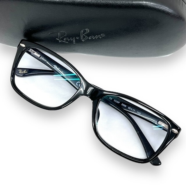 Ray-Ban レイバン メガネフレーム 眼鏡 小物 アイウェア ファッション ブランド OPTICS オプティック RB5228F スクエア 黒ぶち ケース付きの画像1
