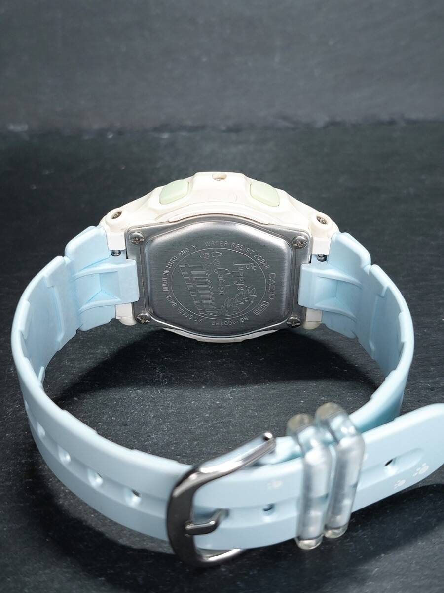 CASIO カシオ Baby-G ベビージー Puppy's Garden BG-1001PP-2 デジタル 腕時計 シアンブルー ホワイト ラバーベルト ステンレス 電池交換済の画像7