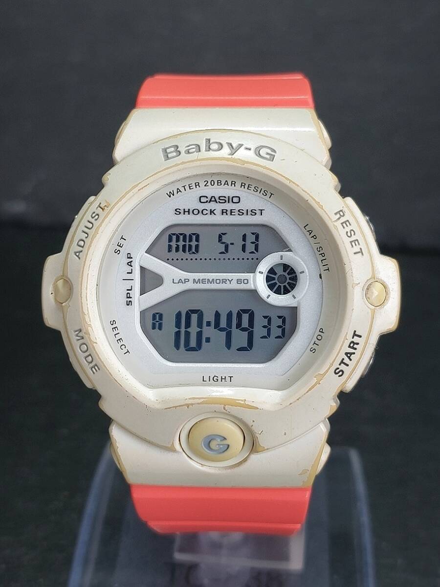 CASIO カシオ Baby-G ベビージー BG-6903-7B デジタル 腕時計 ホワイト ピンク ラバーベルト ステンレス 新品電池交換済 動作確認済み_画像2