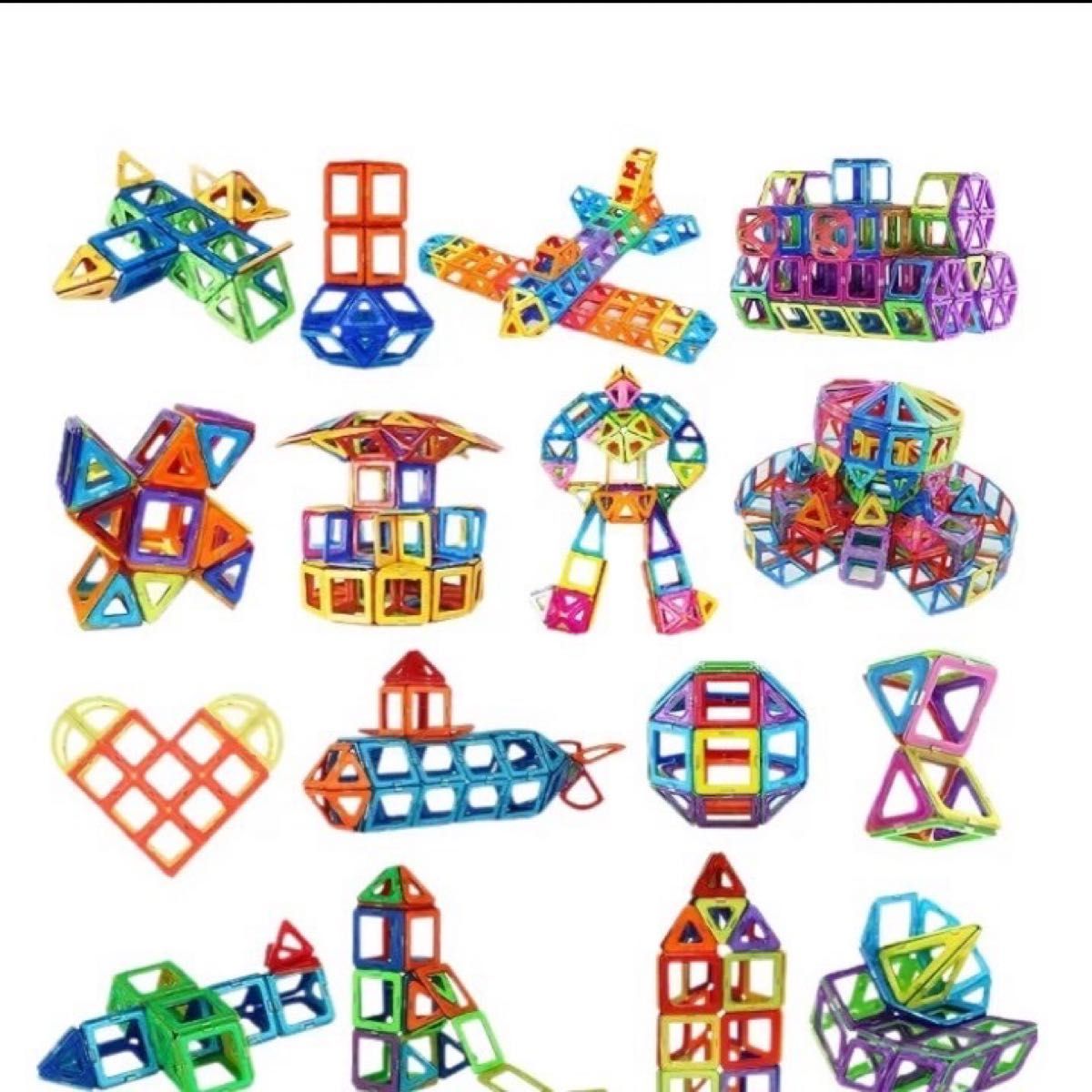 マグネット ブロック 知育玩具 おもちゃ モンテッソーリ 子供 50Pセット