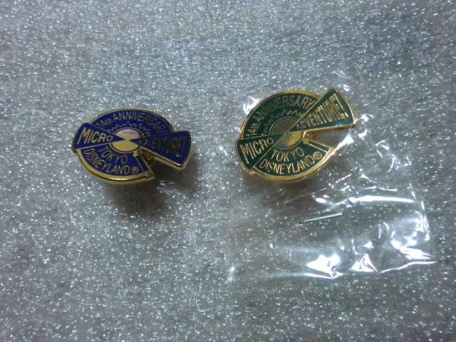  Disney 14 anniversary commemoration pin badge 2 kind set unused goods 