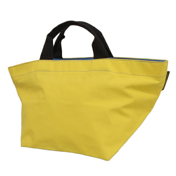  Herve Chapelier HERVE CHAPELIER nylon bai color boat shape tote bag lady's yellow × blue [Y02931]