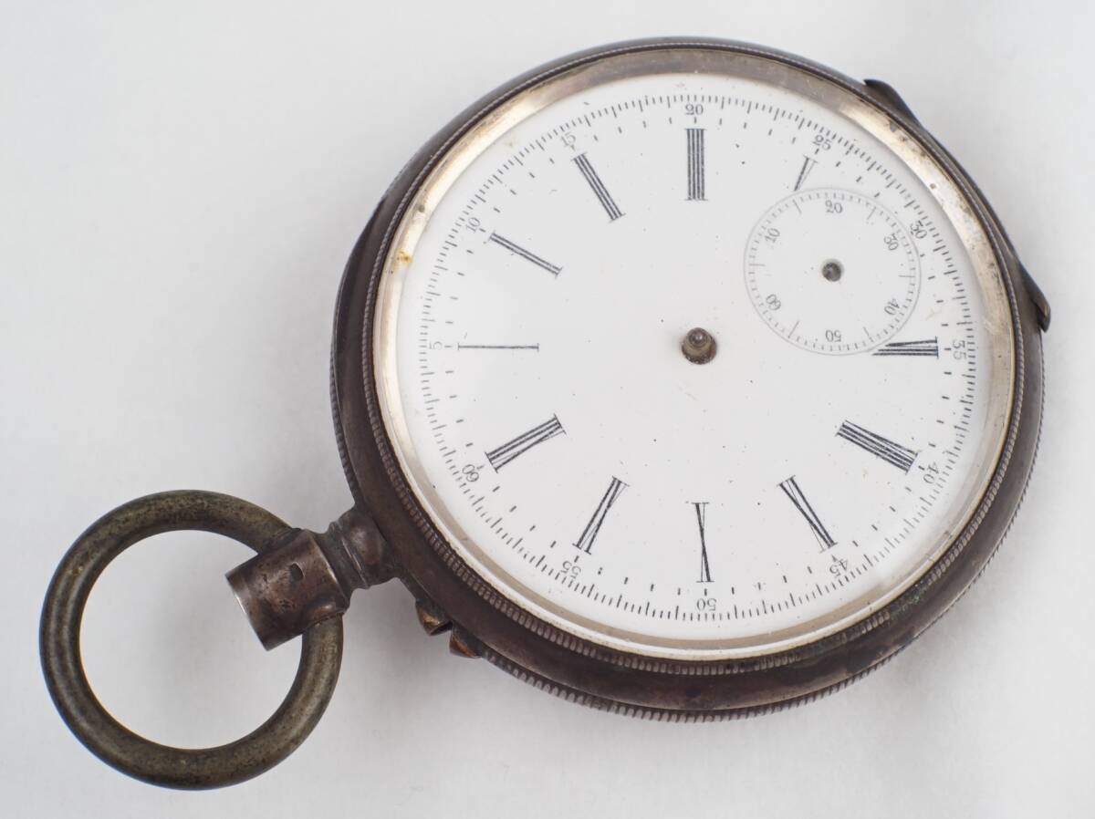 戦前　銀製 SILVER　古い懐中時計　レッツ商会　シルバー 800　98.9g　ジャンク　送料無料_画像9