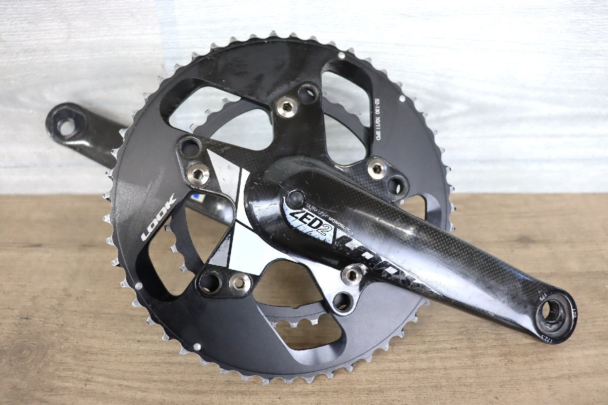 LOOK ZED2 52-39T 10/11SPD 10/11速 BCD110/130mm BB65 170/172.5/175mm フルカーボンクランク cicli17 FC88