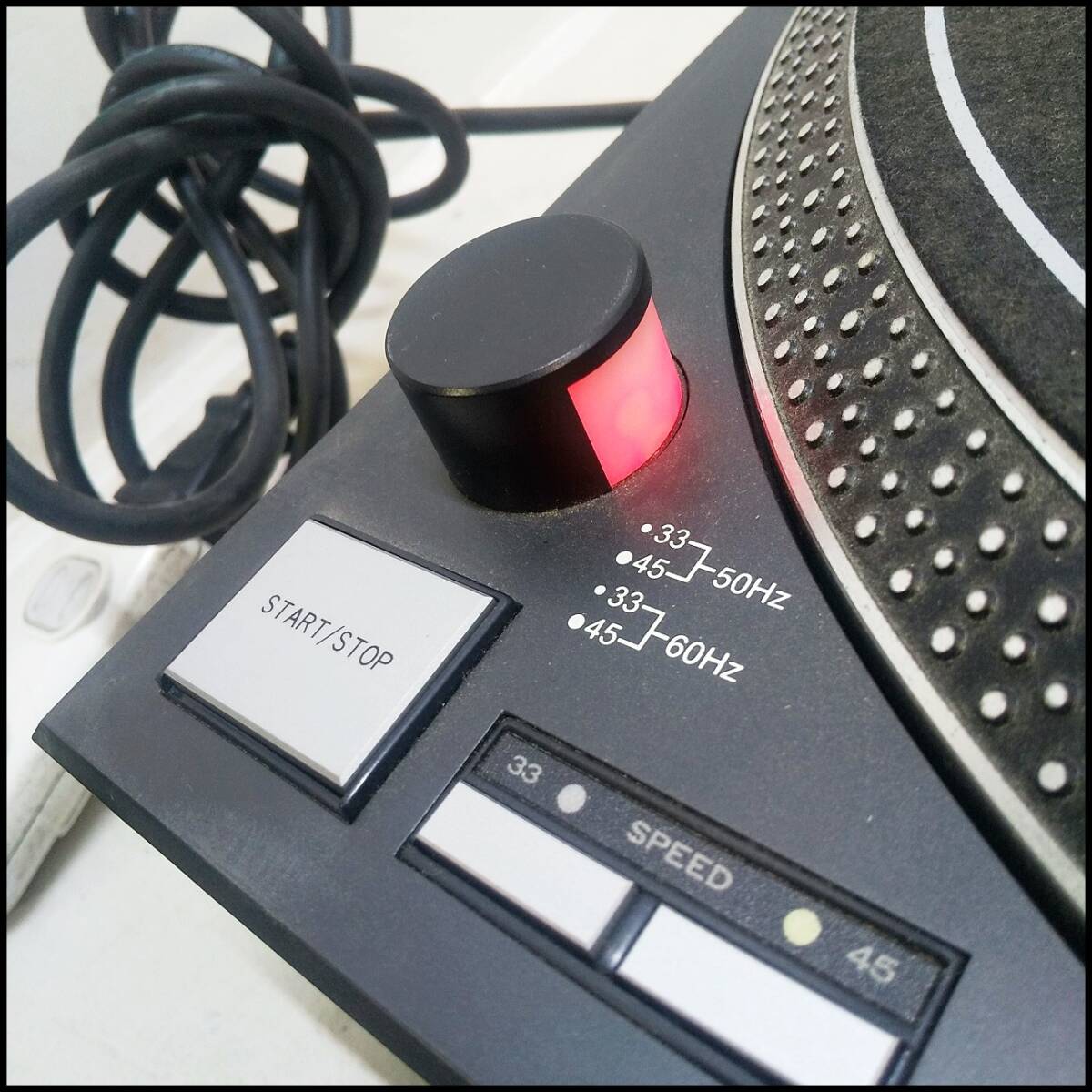 ●KIKUTANI ターンテーブル QUAERTZ DJ機器 レコードプレーヤー DJ-2500SQ 通電OK ジャンク品●C2762の画像6