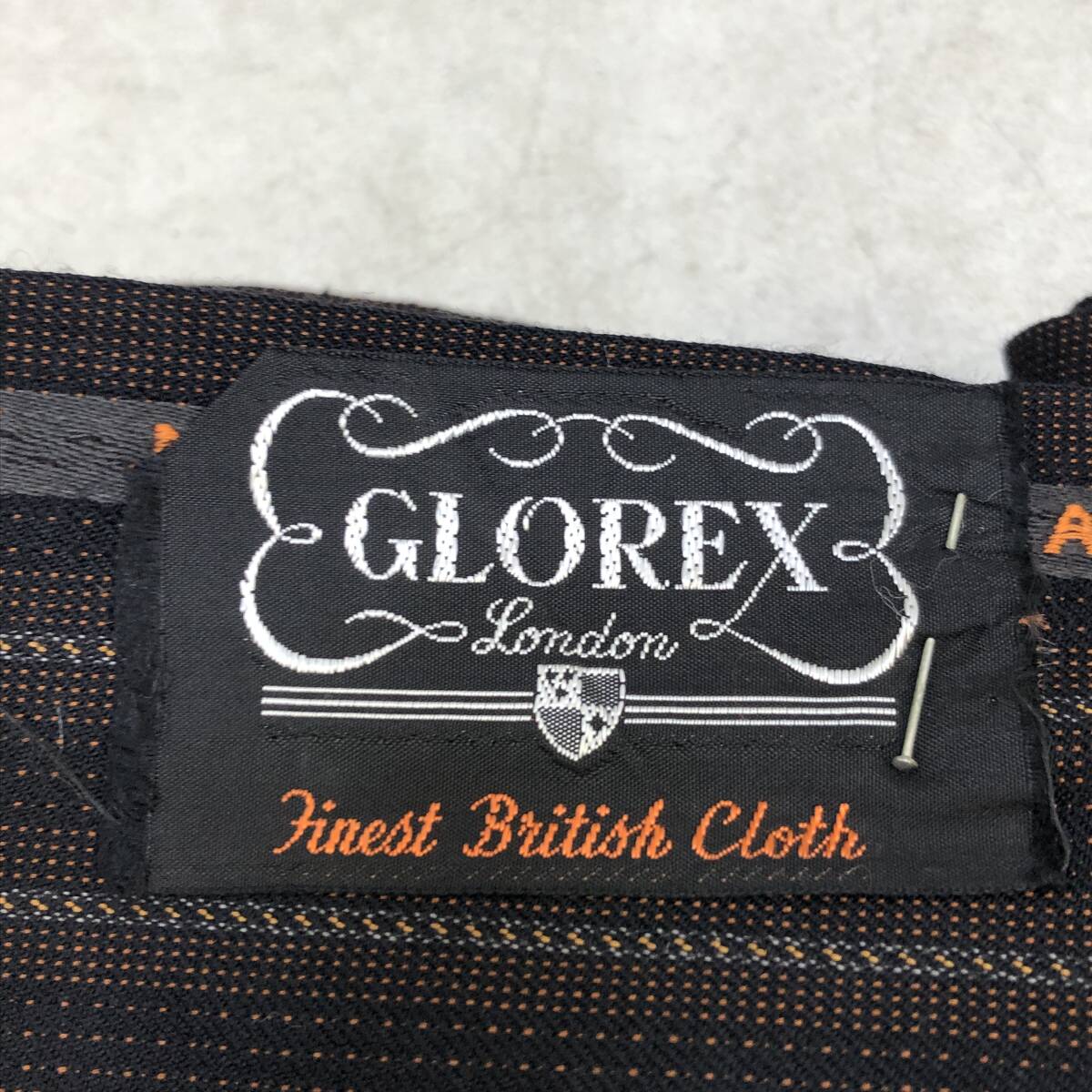 ★GLOREX グロレックス 生地 スーツ生地 PURE WOOL ストライプ ブラウン 40332 布 布地 現状品★G00482_画像7