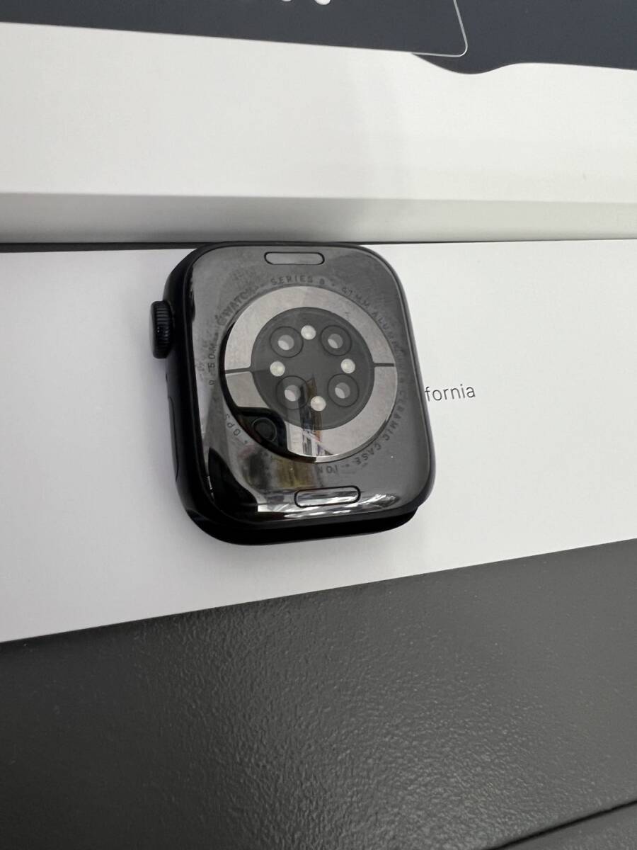 UU248　美品　Apple Watch アップルウォッチ Series 8 GPSモデル 41mm MNP53J/A ミッドナイトアルミ/スポーツバンド 　CIARR_画像3