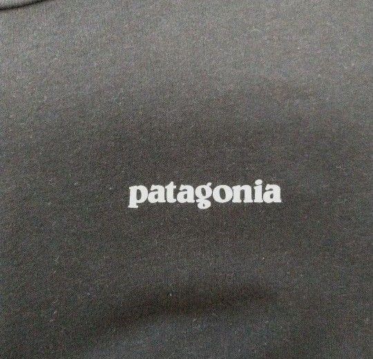 正規 美品★patagonia パタゴニア バックプリントTシャツ ブラック 半袖 日本サイズ Ｍ