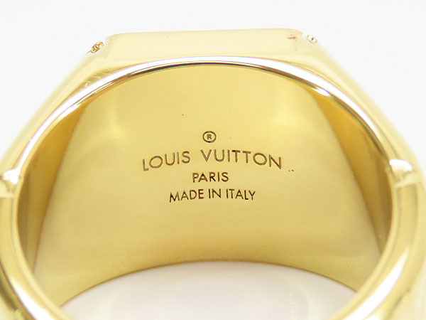  beautiful goods Louis Vuitton LOUIS VUITTONsig net ring monogram M ring Gold M80190