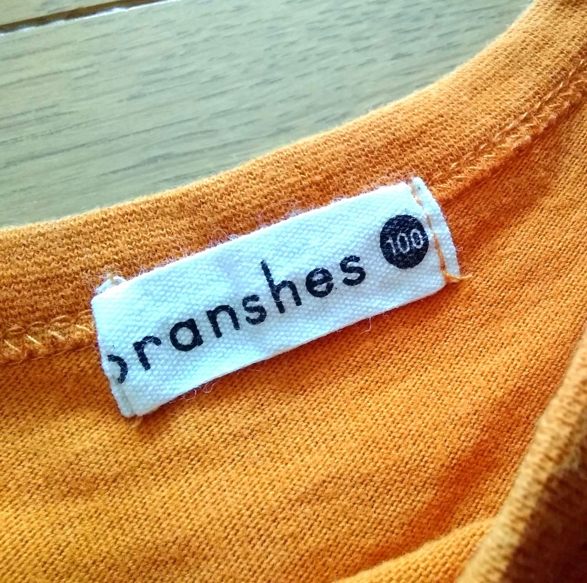 100cm♪branshes Tシャツ チュニック ワンピース オレンジ 星