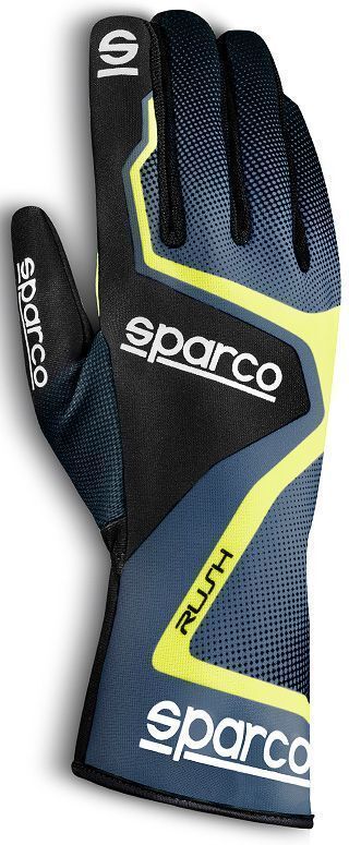 SPARCO（スパルコ） カートグローブ RUSH グレーxイエロー Mサイズ 内縫い シリコングリップ_画像1