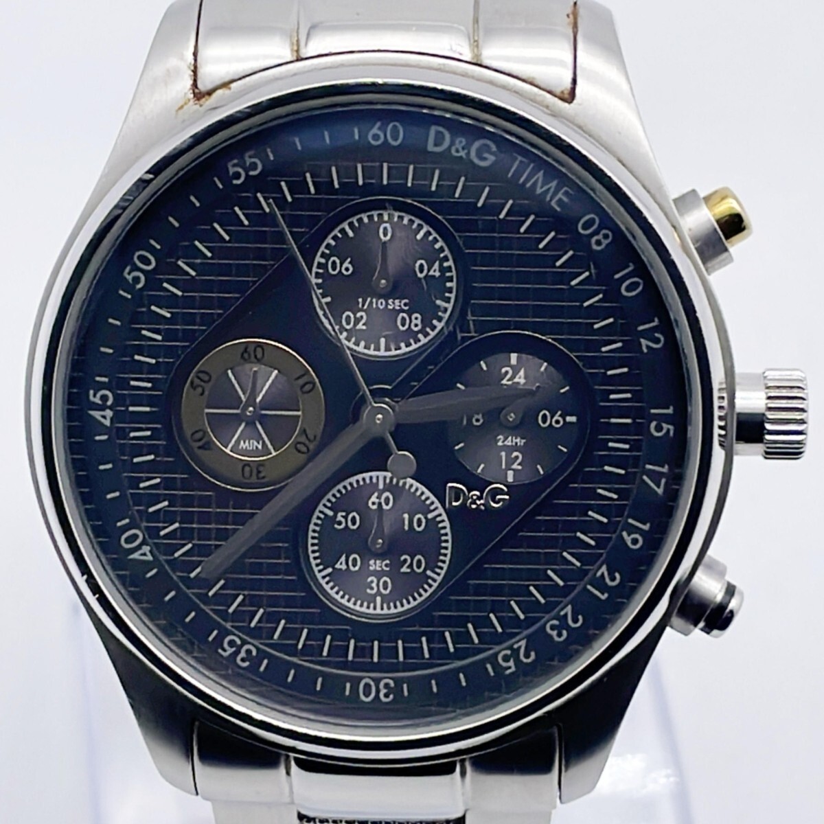 【67209】ドルチェ&ガッバーナ D&G TIME メンズ腕時計 DW430 SS ケース、コマ付きの画像1