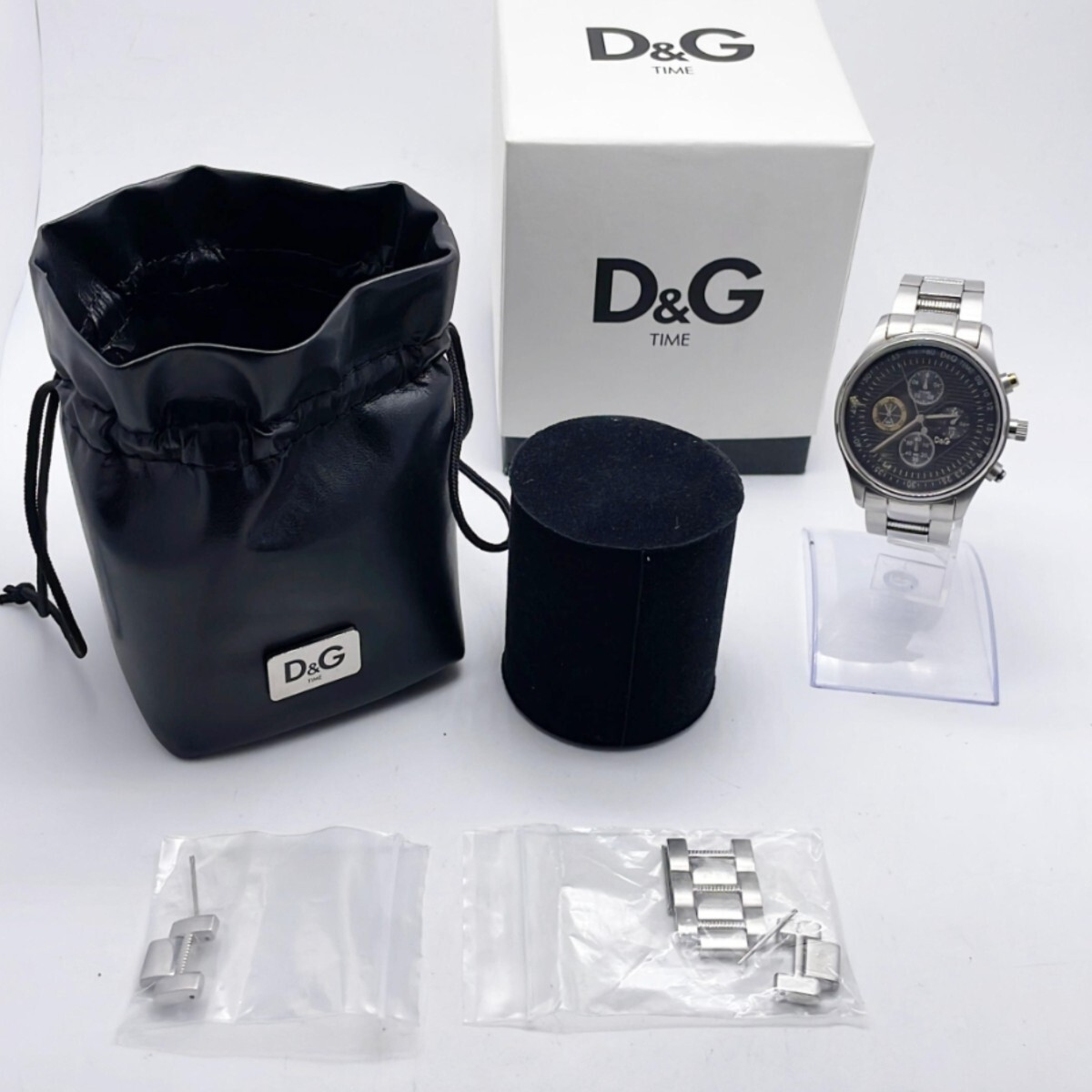 【67209】ドルチェ&ガッバーナ D&G TIME メンズ腕時計 DW430 SS ケース、コマ付きの画像2