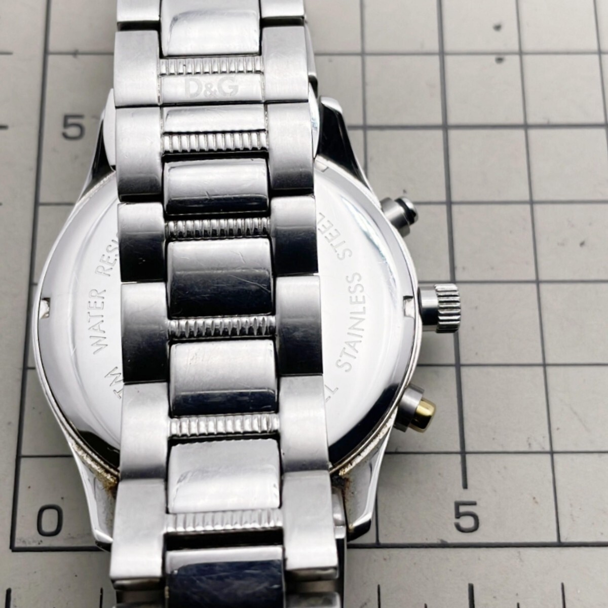 【67209】ドルチェ&ガッバーナ D&G TIME メンズ腕時計 DW430 SS ケース、コマ付きの画像6