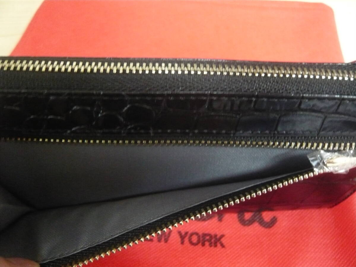 送料無料　新品 Falchi New York ファルチニューヨーク クロコ 型押し 財布