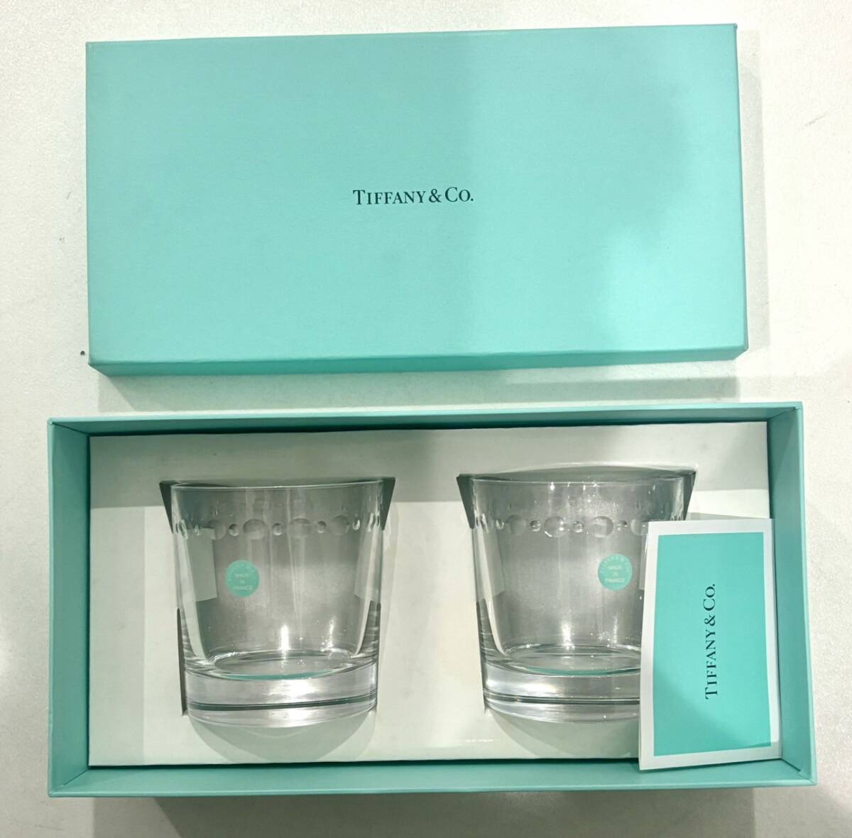 TIFFANY&Co. glass 2 point set box attaching 1 jpy start 