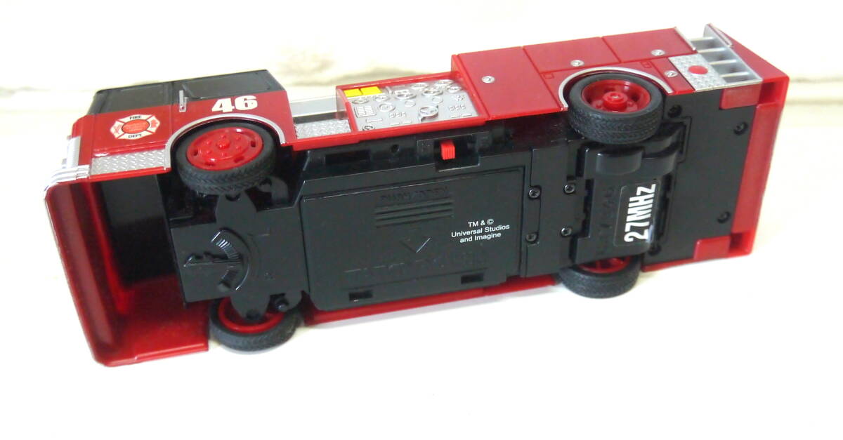 ▲(R602-D105)現状品　USJ タイヨー ラジカン バックドラフト 消防車 ラジコン カート　backdraft　_画像9