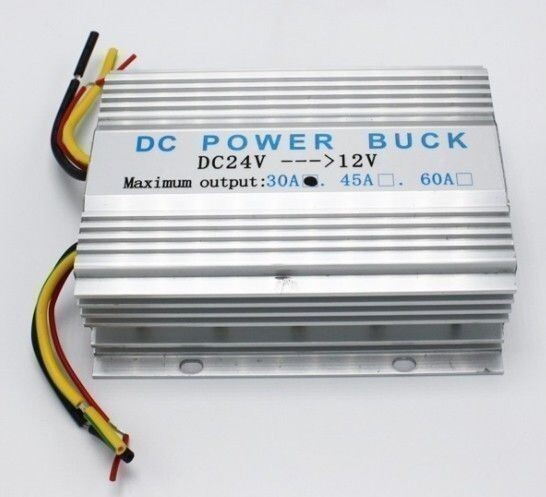 デコデコ DCコンバーター 24V→12V 電圧変換器 30A 過電圧保護機能 冷却ファン付 バス トラック 大型車_画像2