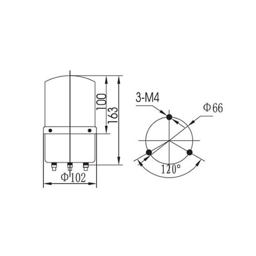 1円~ 100V LED 回転灯 赤色 小型 防滴 パトランプ 店舗 看板 サイン灯 ネオンサイン 案内灯 高所作業 道路誘導 工事 3sの画像3