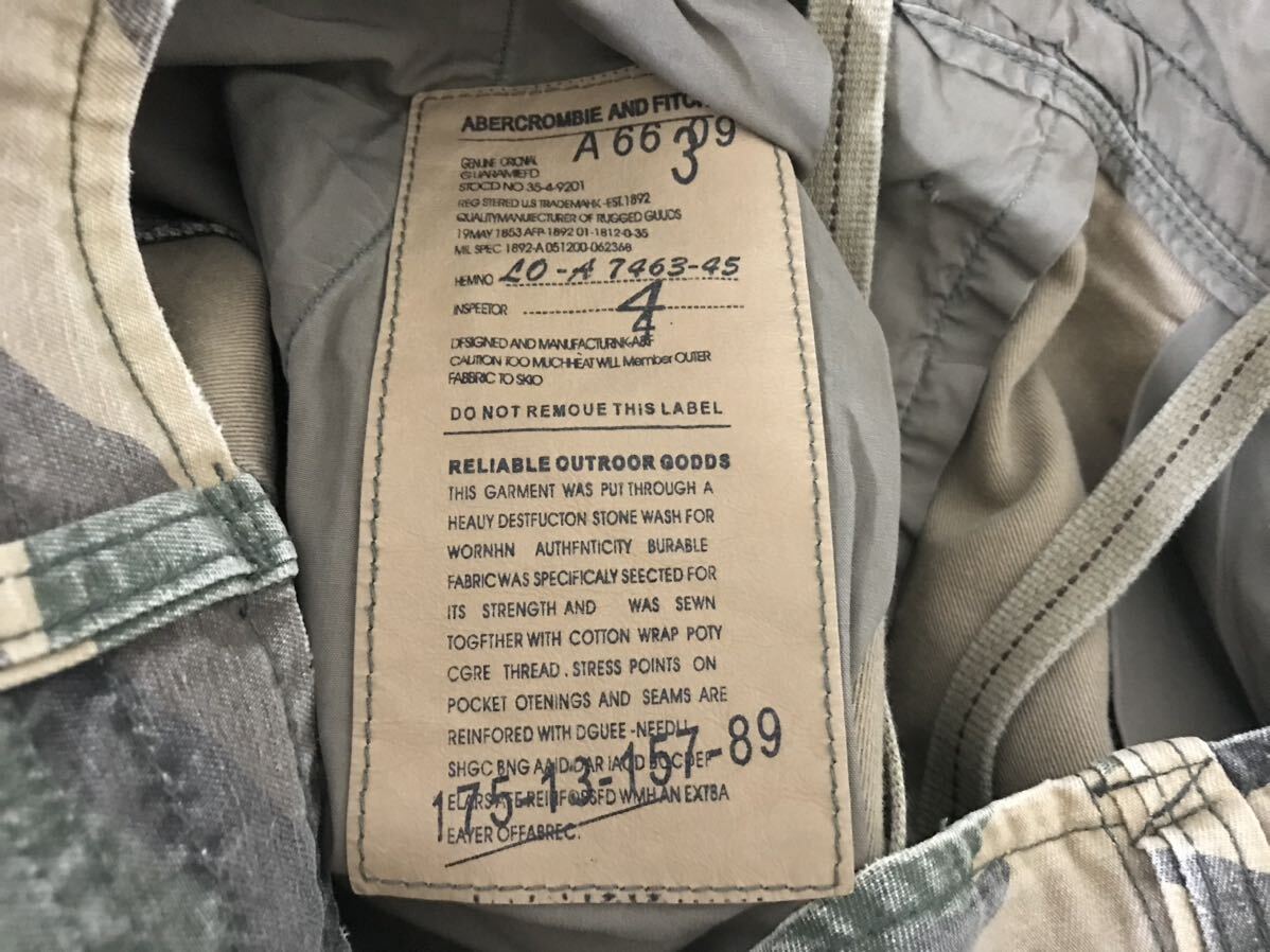 本物アバクロアンドフィッチAbercrombie&Fitchコットンカモフラ 本物アバクロアンドフィッチAbercrombie&Fitchコットンカモフラ