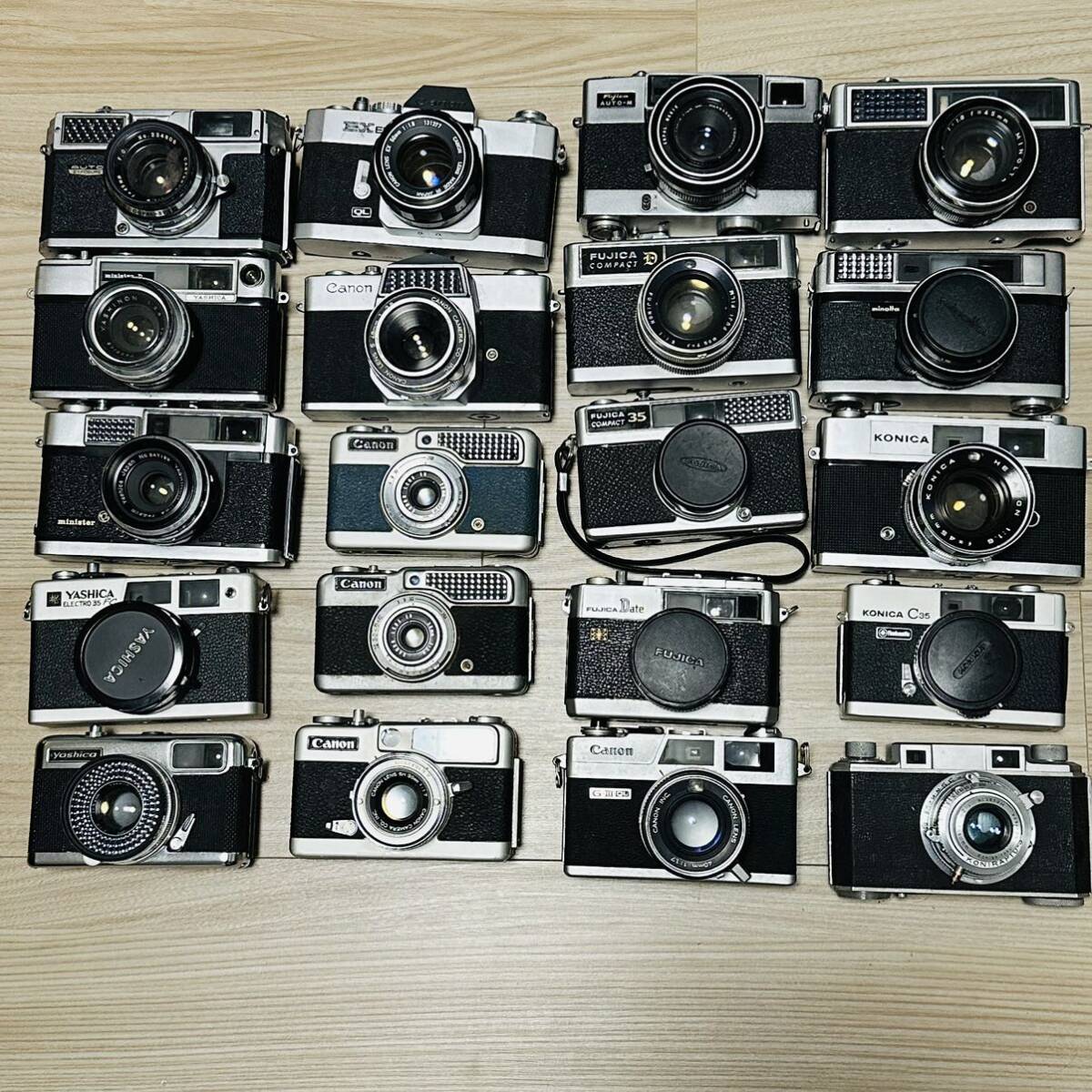フイルムカメラ レンジファインダー 20台まとめ Konica fujica YASHICA Canon Minolta などの画像1