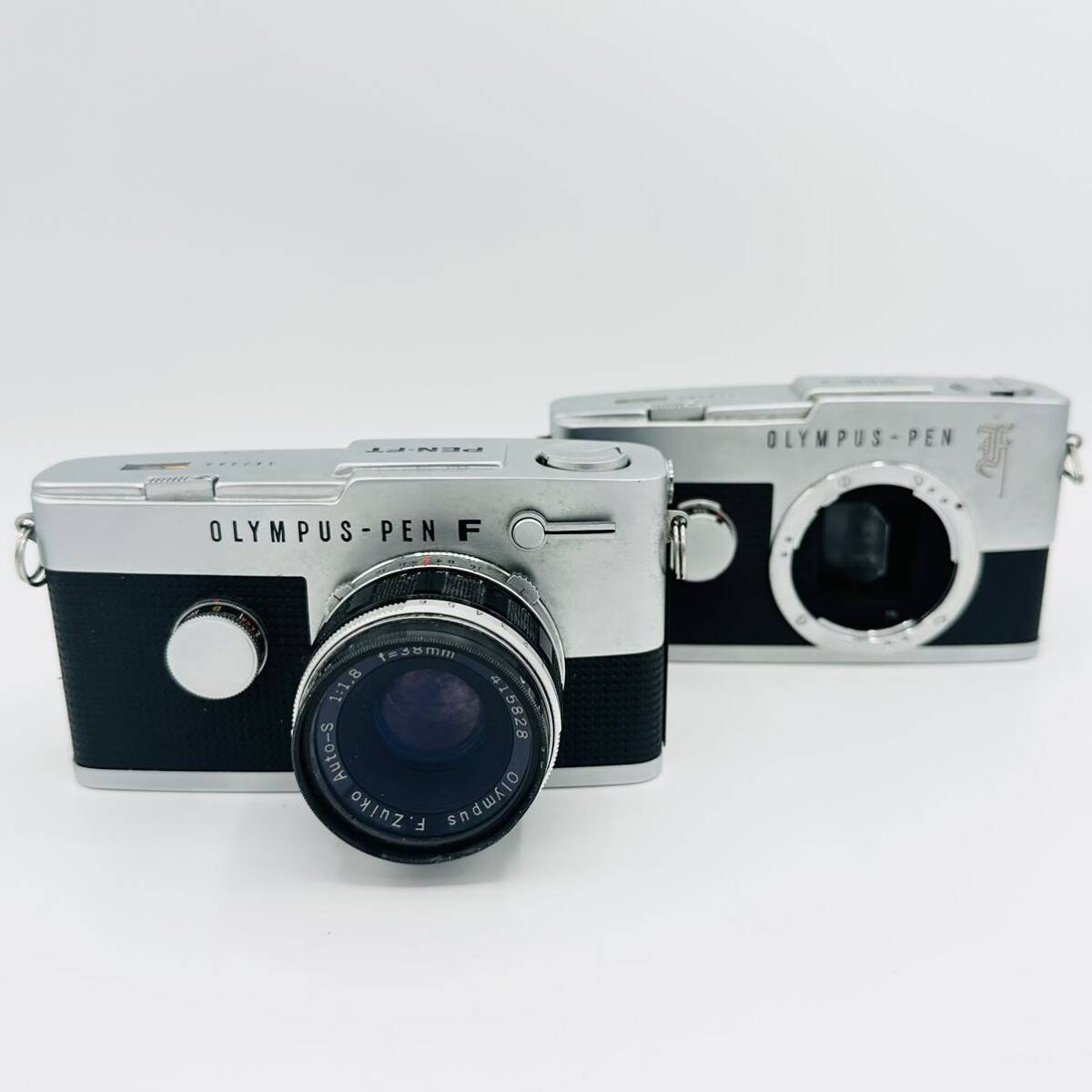OLYMPUS PEN-FT+Auto-S 38mm f1.8 PEN-F 2台まとめ　ジャンクオリンパス フィルムカメラ ハーフカメラ_画像1