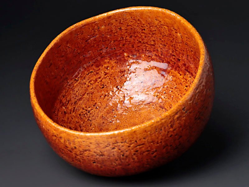 【古美味】八代大樋長左衛門(宗春) 茶碗 茶道具 保証品 uEP4の画像3