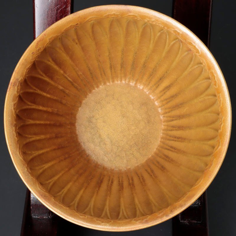 【古美味】十一代中川浄益 唐銅 毛織菊建水 茶道具 保証品 U2Spの画像3